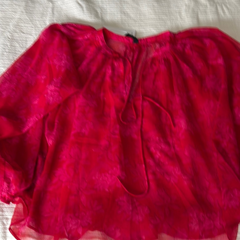 Mango Radiant Red Blouse